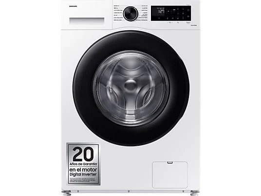 Lave-linge hublot - Samsung WW80CGC04DAEEC, 8 kg, 1 400 tr/min, EcoBubble™, Fonction Wi-Fi avec SmartThings, Blanc