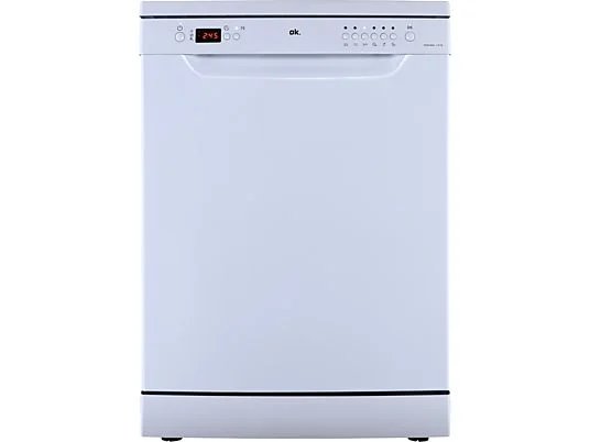 Lave-vaisselle - ok. ODW 6041-1 E FS, 6 programmes, 60 cm de largeur, 12 couverts, Pose libre, Blanc