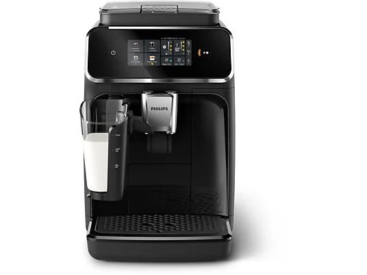 Machine à café automatique avec broyeur - Philips EP2331/10, LatteGo, Écran tactile, 1,8 L, Filtre AquaClean, Noir