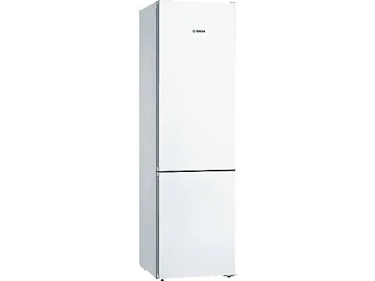 Réfrigérateur combiné - Bosch KGN39VWDA, No Frost, 203 cm, 366 L, Clayettes en verre extractibles, Blanc